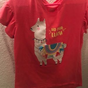 Pink Llama Shirt. Size 6X.